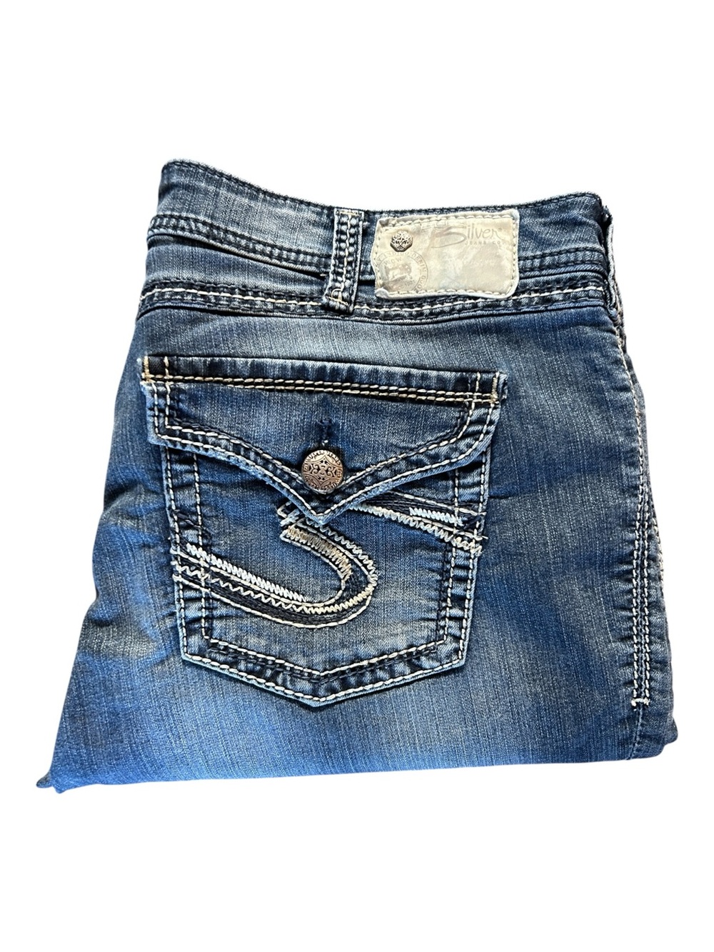 Silver Suki Flap Capri Jeans